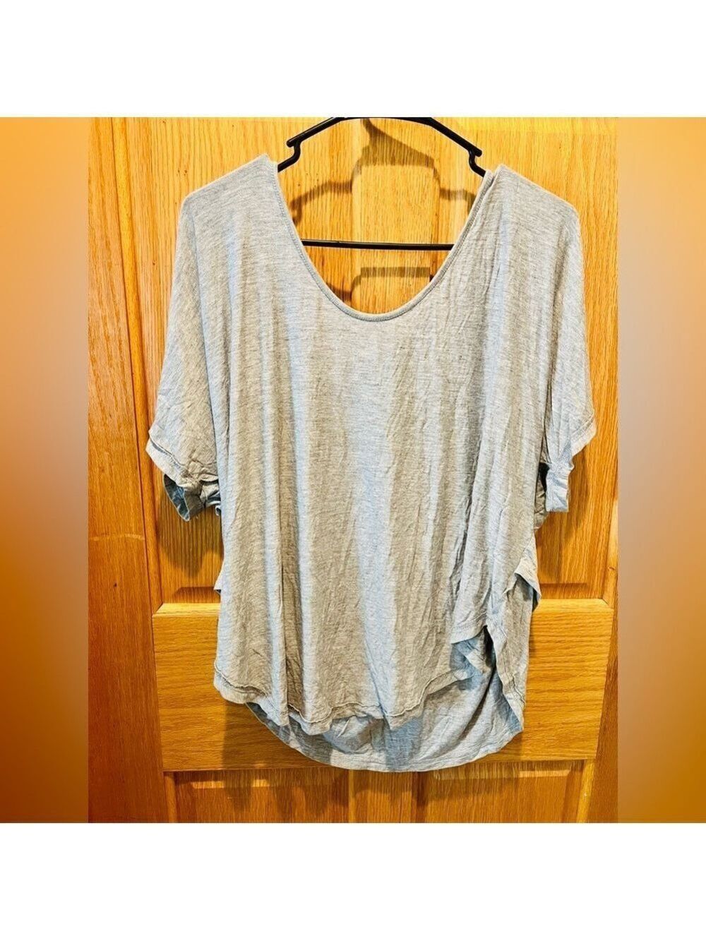 HP!🖤 POL Gray Open Back Draped Dolman Top – Size Small – NWOT - Picture 8 of 16